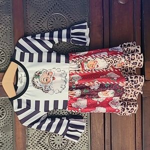 Girls NWT Christmas Dress 12-18  Months Santa Leopard Boutique